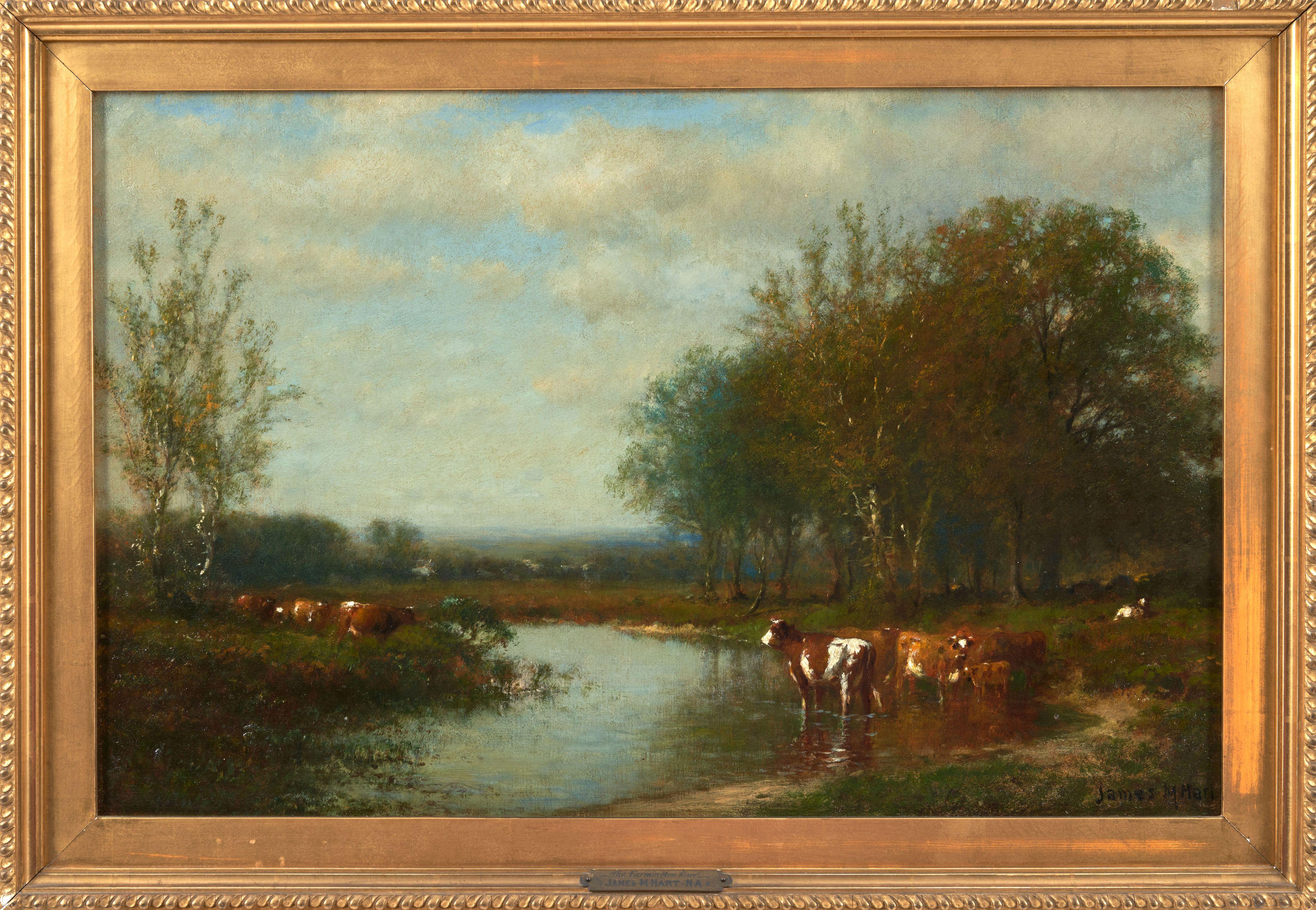 James McDougal Hart - Farmington River Landscape