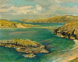James Mcintosh Patrick, R.S.A. - Sandy Beach, Kyle of Tongue, Scotland
