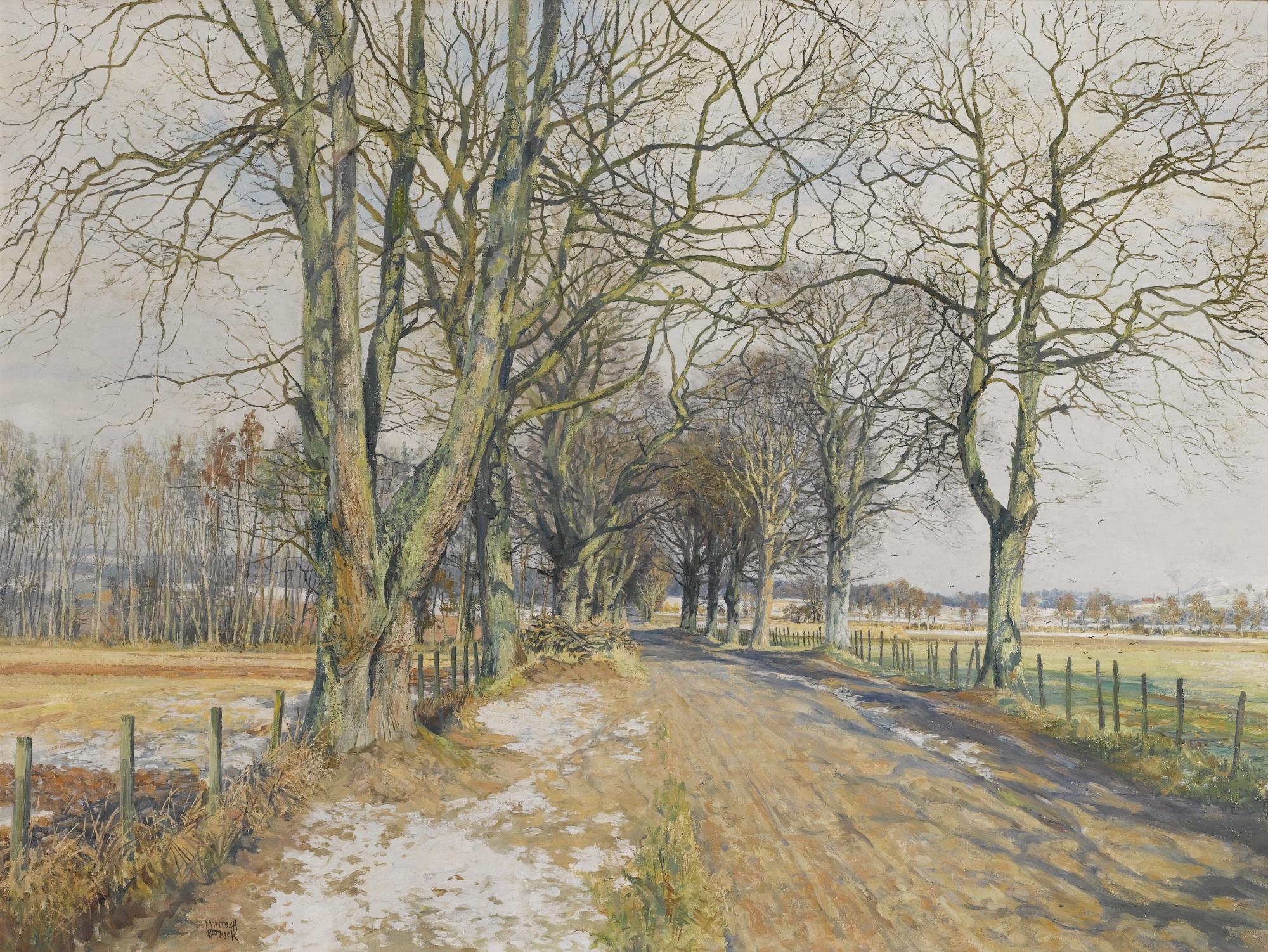 James McIntosh Patrick, R.S.A. - The Road To The Mains, Benvie, Angus