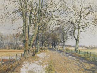 James McIntosh Patrick, R.S.A. - The Road To The Mains, Benvie, Angus