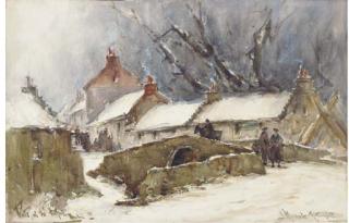 James Mcmaster, R.W.S. - Winter At The Hillfoots, Menstrie