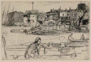 James McNeill Whistler - Black Lion Wharf, from Sixteen Etchings (K. 42)