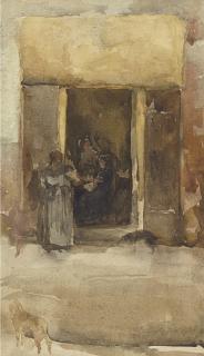 James McNeill Whistler - Figures in a Doorway