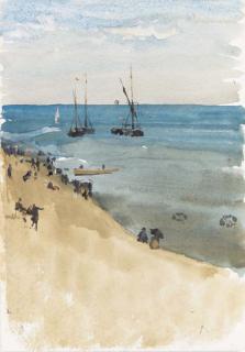James McNeill Whistler - Green and silver -- The Bright Sea, Dieppe