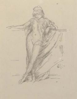 James McNeill Whistler - Little Draped Figure, Leaning (S., S. & T. 76)