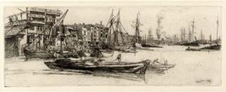 James Mcneill Whistler - Thames Warehouses (Kennedy 38)