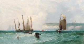 James Meadows - Herring Boats off Flamborough Head