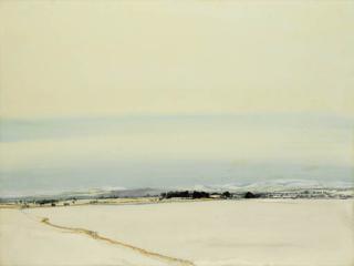 James Morrison, R.S.A., R.S.W - Snow on Hills above a Valley