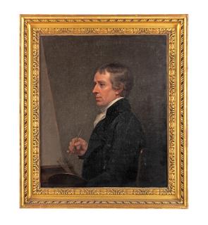 James Northcote R.A. - A self portrait of the artist at his easel