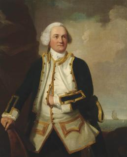James Northcote, R.A. - Portrait of Admiral Samuel Graves (1713-1787), three-quarter-length, in naval dress, his right hand resting on an anchor