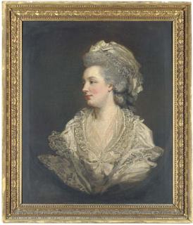 James Northcote, R.A. - Portrait of Mary Baylay, Née Foster, of Stoke Damerall Near Plymouth, Bust-Length, In A Lace Dress And Cap, Feigned Oval