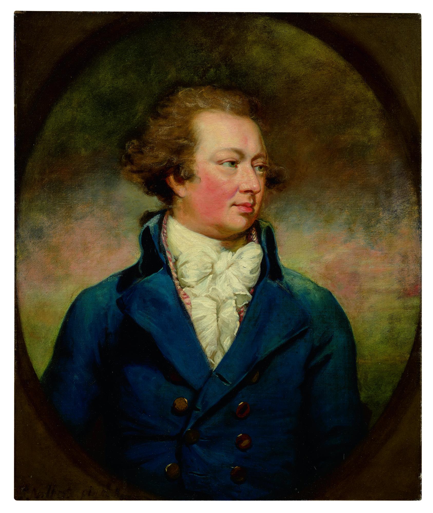 James Northcote R.A. - Portrait Of Sir William Molesworth, Bart., M.P., Half Length, In A Blue Coat