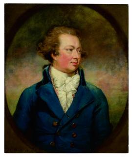 James Northcote R.A. - Portrait Of Sir William Molesworth, Bart., M.P., Half Length, In A Blue Coat