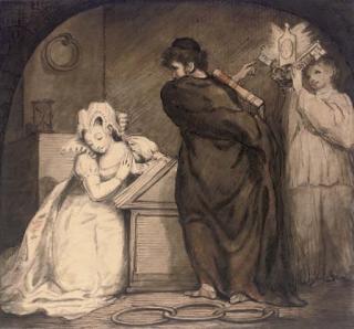 James Northcote - Dr Fackenham, Dean of St. Paul\'s, trying by argument to convert Lady Jane Grey to the Romish faith