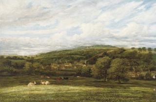 James Orrock, R.I. - Cattle resting in a wooded valley