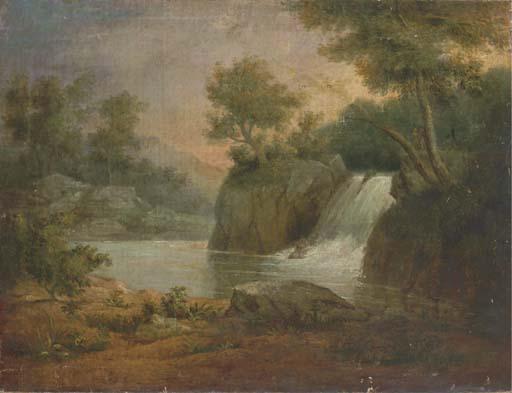 James Peale, Sr. - Landscape with Waterfall