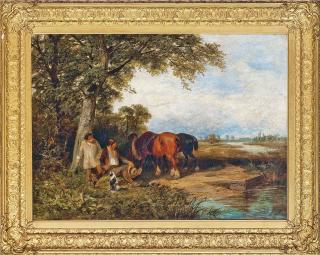 James Peel, R.B.A. - A rest from the ride