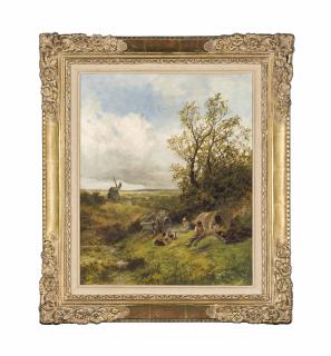 James Peel, R.B.A. - Round The Campfire