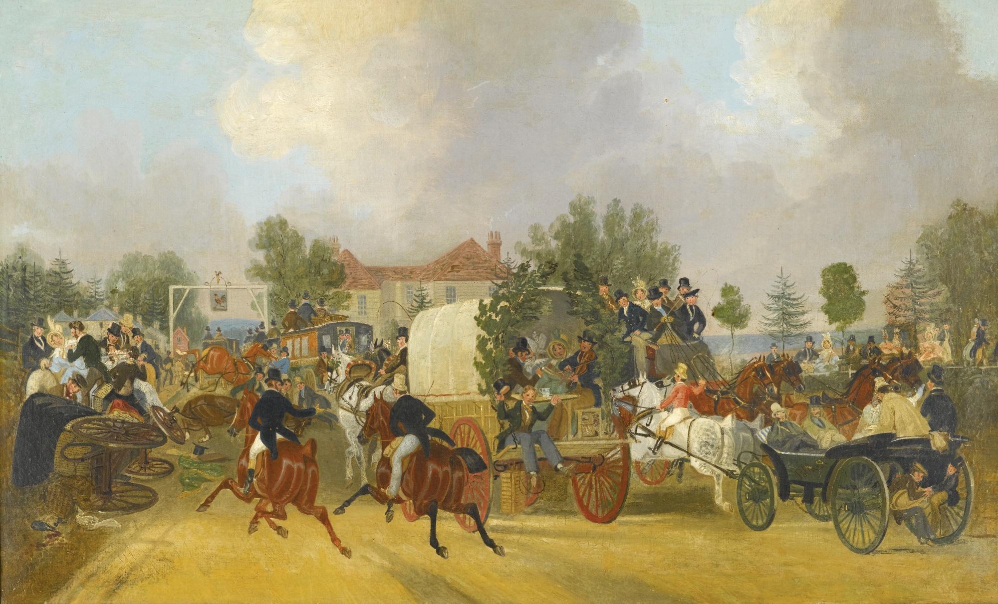 James Pollard - A Trip To Epsom - The Cock At Sutton