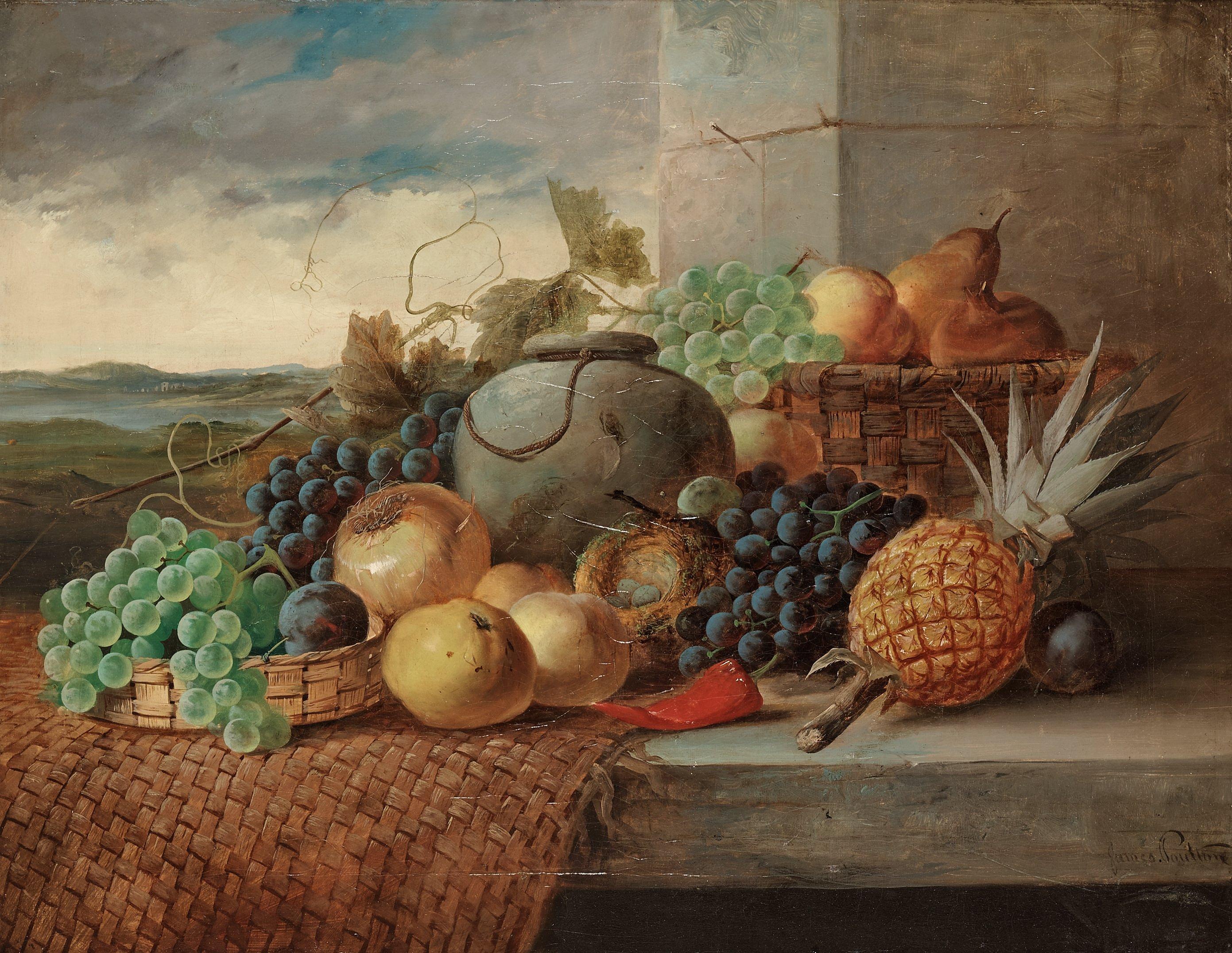 James Poulton - Still life with fruits