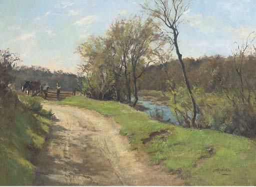 James Riddell, R.S.W., A.R.S.A. - The Riverside Track