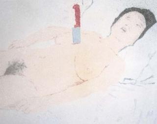 James Rielly - Nude with Knife