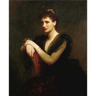 James Sant R.A. - Portrait Of A Seated Lady