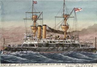 James Scott Maxwell - H.M.S. Hood (illustrated); H.M.S. Hercules; H.M.S. New Zealand; H.M.S. Ness; H.M.S. Chelmer; H.M.S. Lightning; H.M.S. Sentinel; H.M.S. Havock; H.M.S. Aquarius; H.M.S. Cyclops; H.M.S. Bellona; and H.M.S. Assistance