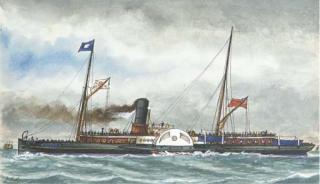 James Scott Maxwell - London and Ramsgate steamer Hobken; S.S. Thistle; P.S. Stirling Castle; P.S. Lord Elgin; H.M.S. Surprise; and Spithead, 1886