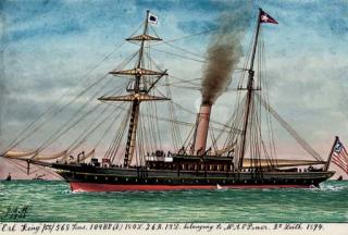 James Scott Maxwell - Two albums of watercolours of ship portraits including; The American steamships St Paul and Haverford (one illustrated); and The American yacht Erl King