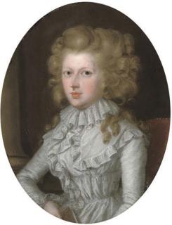 James Scouler - Portrait of a lady, half-length, in a white lace dress