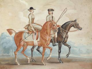 James Seymour - An elegant couple on horseback