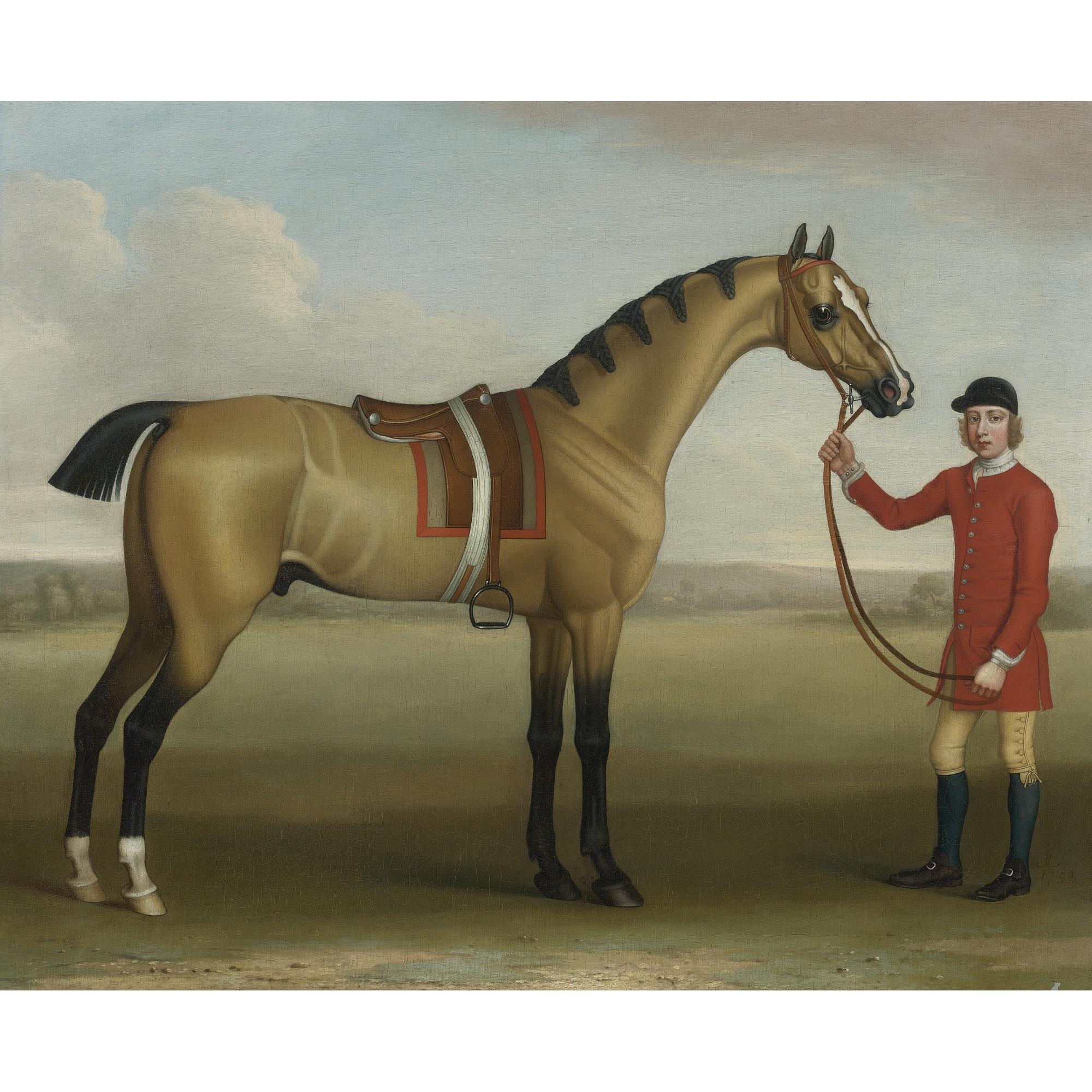 James Seymour - Cato, A Bay Racehorse, With A Groom In A Landscape