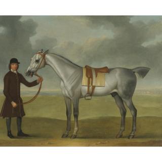 James Seymour - Mr. Thomas Panton\'S Crab, A Grey Racehorse, Being Held By A Groom On Newmarket Heath