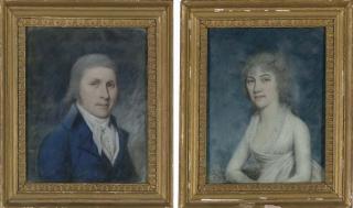 James Sharples - Portraits of Edward Pennington (1726-1796) and Sarah (Shoemaker) Pennington (1729-1797)