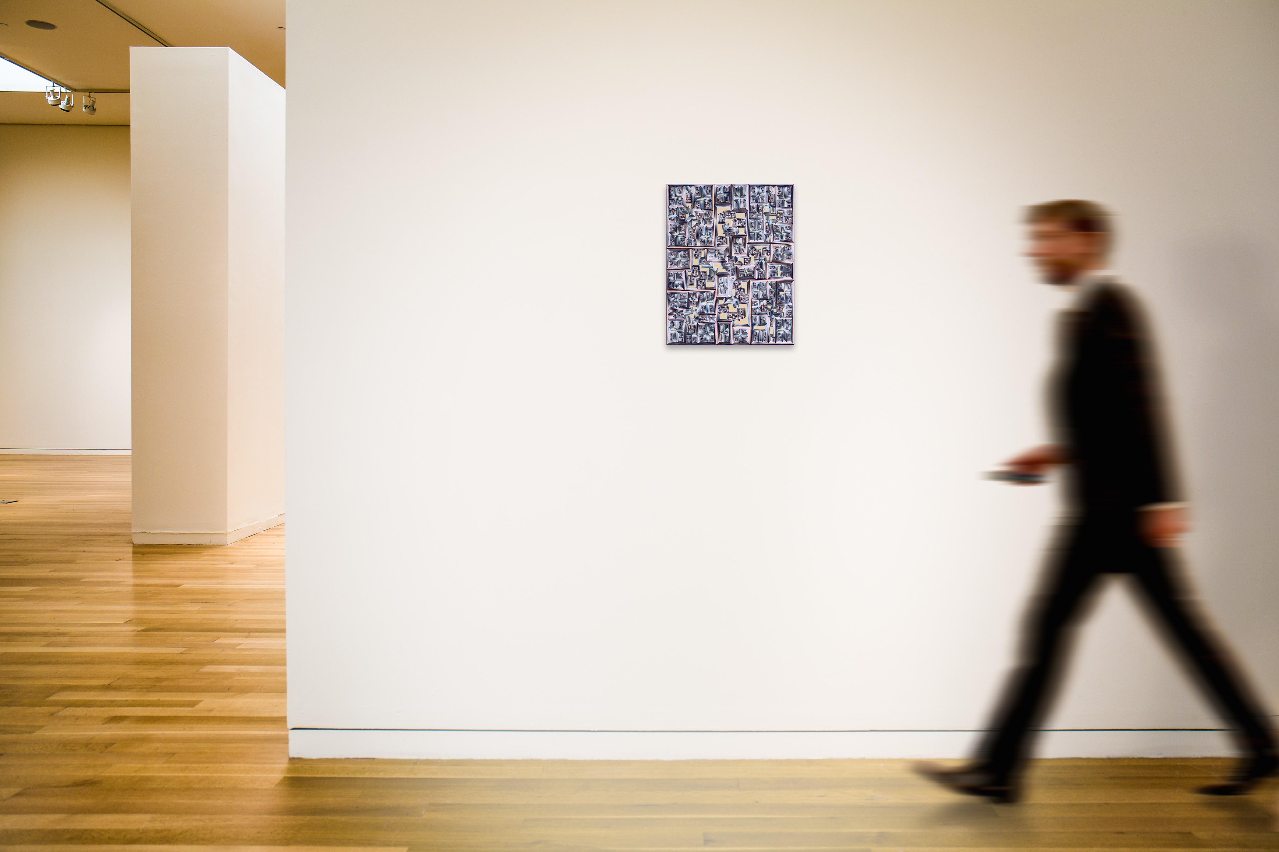 James Siena - Blue Corner Painting