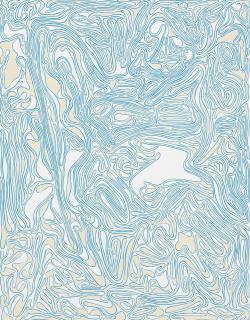 James Siena - Blue Line Rectangle