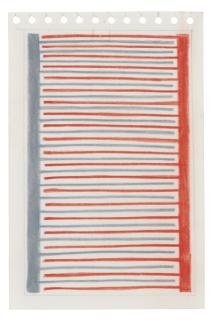 James Siena - Red and Gray Combs