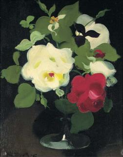 James Stuart Park - White and red roses