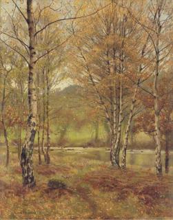 James Thomas Watts, R.C.A., R.B.S.A. - Silver Birch, Bettwys-Y-Coed, Wales