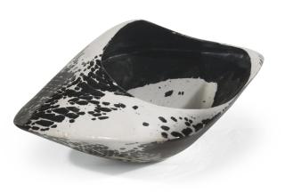 James Tower - Black & White Semi-Covered Bowl