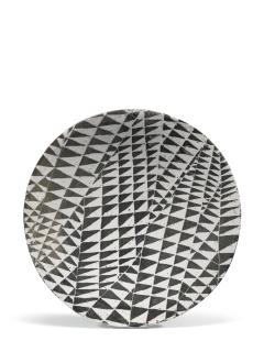 James Tower - Large Black And White Geometrical Dish