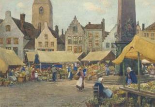 James W. Milliken - A Dutch flower market