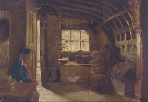 James Wallace - Old Adam in an upturned boat, Burnham