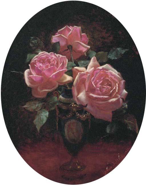 James Wallace - Roses in a Sevres vase