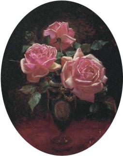 James Wallace - Roses in a Sevres vase