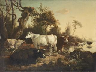 James Ward, R.A. - Cattle by a river