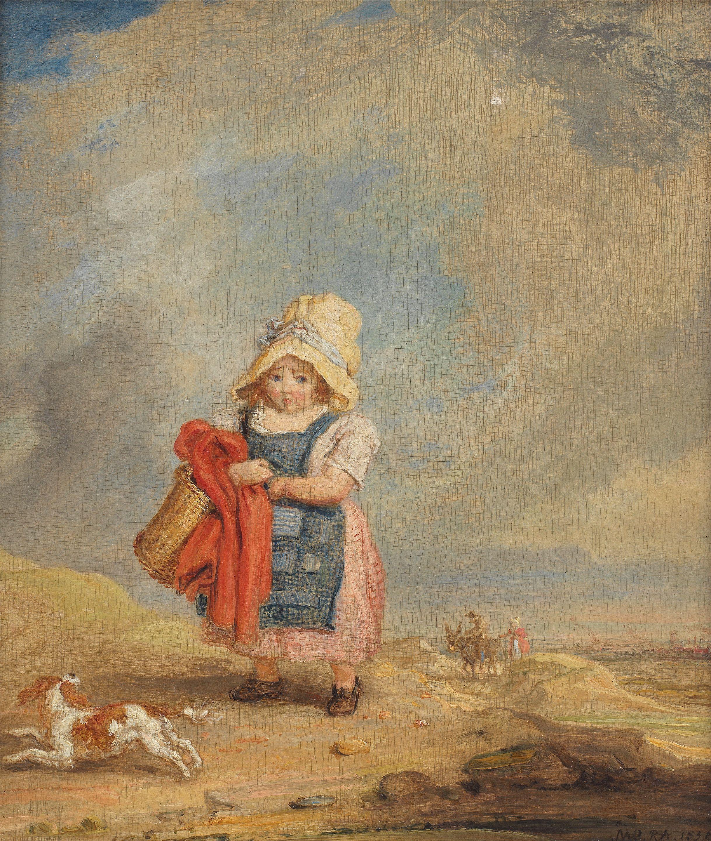 James Ward R.A. - Girl by seashore