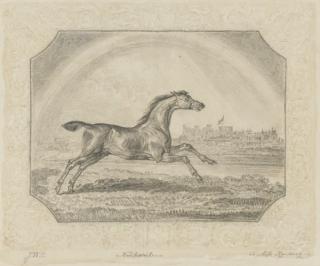 James Ward, R.A. - Nonpareil with Windsor Castle in the background