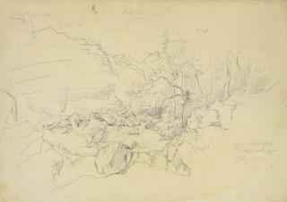 James Ward, R.A. - Six Landscapes In Derbyshire And Wales Including Devil\'S Cavern; Castleton; Llyndas Lake; And Cayne Waterfall, North Wales